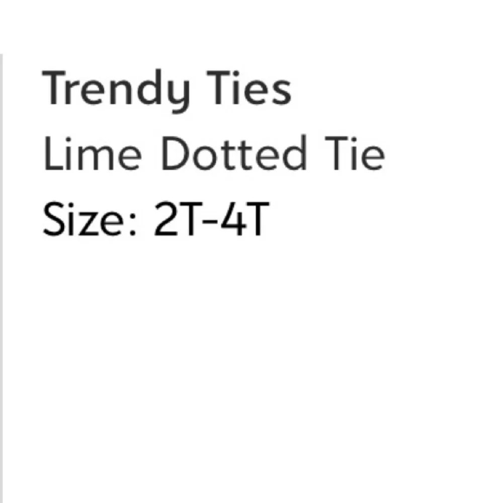 Trendy Ties Lime Dotted Tie. Size: 2T-4T